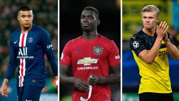 Mbappé, Pogba, Haaland... tres figuras que el Real Madrid tiene en mente y que se complican por la crisis del coronavirus.
