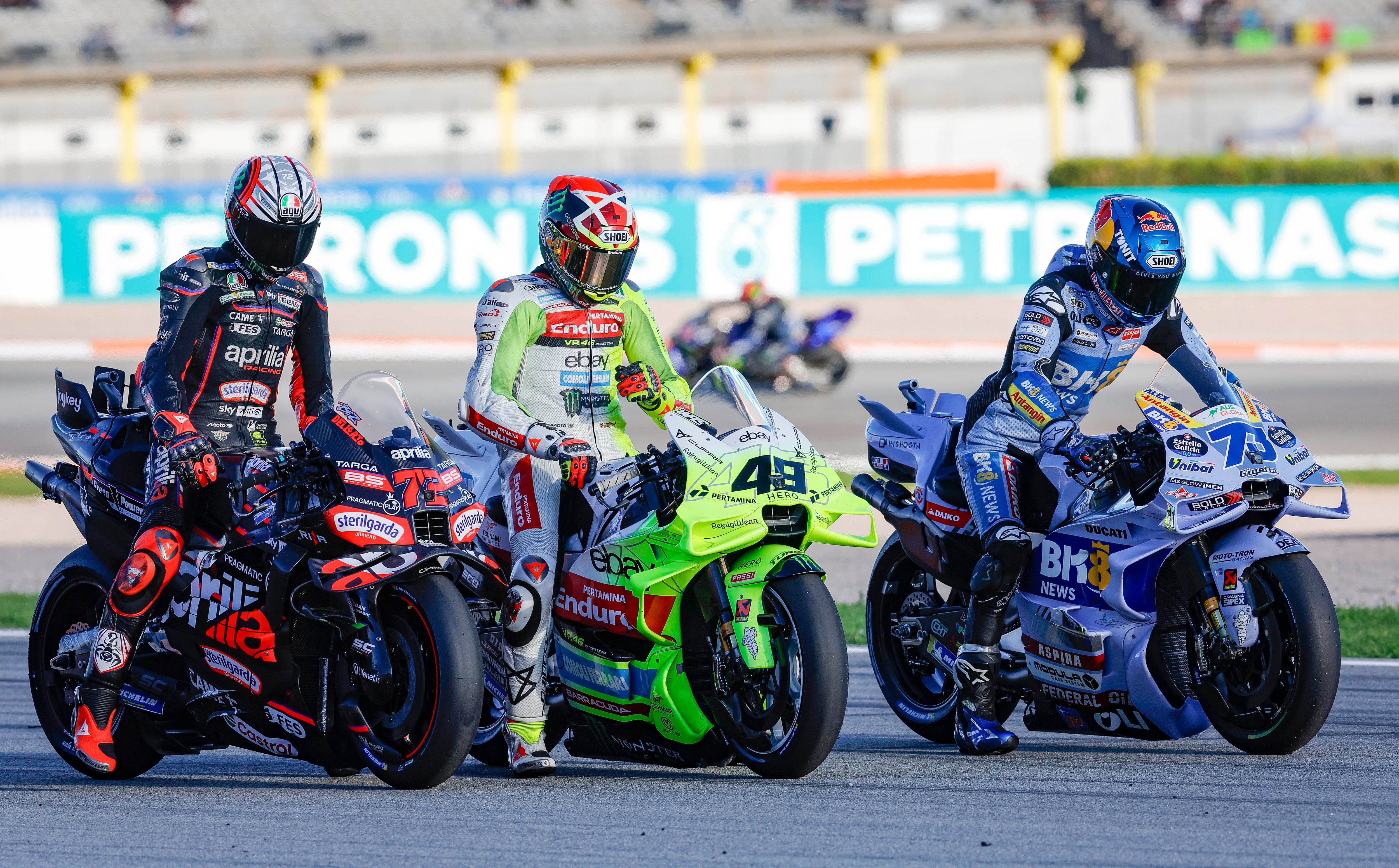 14/11/25 MOTOCICLISMO MOTOGP
GRAN PREMIO DE LA COMUNIDAD VALENCIANA -
ENTRENAMIENTO BEZZECHI - DI GANNANTONIO - ALEX MARQUEZ