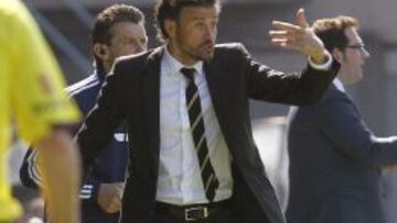 Luis Enrique, ante la Real Sociedad.