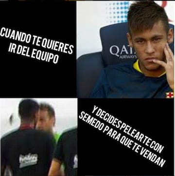 Los memes de la pelea de Neymar y Semedo