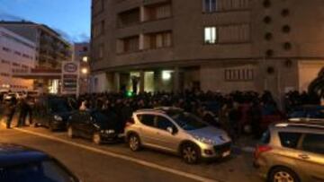 Imagen de los disturbios tras el Reims-Bastia