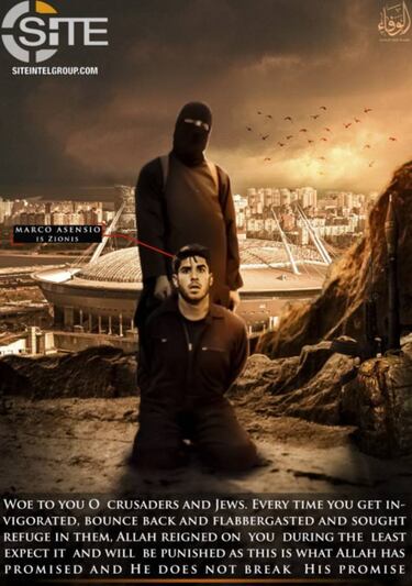 El ISIS utiliza a Cristiano y Asensio en sus amenazas al Mundial