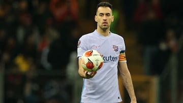 Sergio Busquets, en el partido ante el Galatasaray.