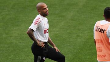 Dani alves con el Sao Paulo.