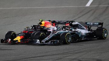 Verstappen y Hamilton. GP de Bahréin de F1 2018.
