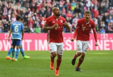 Las imágenes de Arturo Vidal en el triunfo del Bayern Múnich por 8-0 ante el Hamurgo