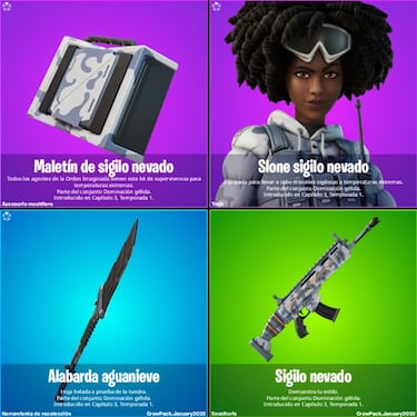 Club de Fortnite enero 2022: skin Slone Sigilo Nevado y sus objetos ya disponibles