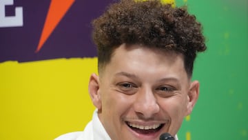 The Chiefs’ QB made his worst throw in the AFC Conference Championship after giving his team the lead on a 10-yard TD run. He laughed it off at the Super Bowl media day.