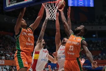 La selecci¨®n espa?ola de baloncesto vence en su debut en el Mundial ante Costa de Marfil.
