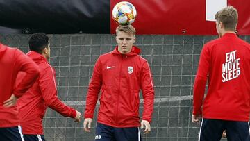 Noruega entrenando.