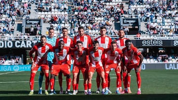 Once del Almería en Cartagena.