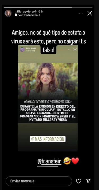 Millaray Viera y Fran Sfeir dan a conocer una nueva estafa cibernética en Chile: “No caigan”