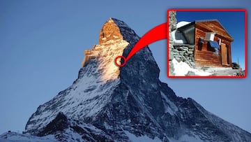 Refugio Solvay Hot, en el Matterhorn (Suiza), el más alto de los Alpes.