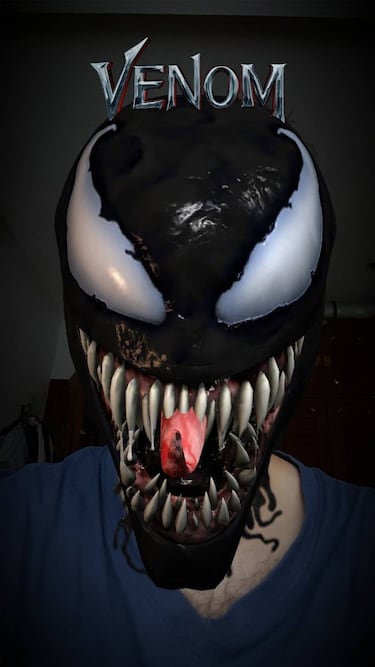 Conviértete en Venom con la nueva máscara de Facebook