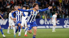 El gol del joven jugador, cedido por el Valladolid, hace soñar al equipo berciano con la salvación. 