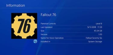 Fallout 76: El parche Day One pesa más que el propio juego
