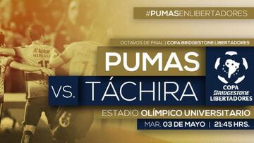 Pumas vs Táchira (2 - 0) Resumen del encuentro y goles