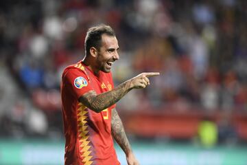 3-0. Paco Alcácer celebró el tercer gol.