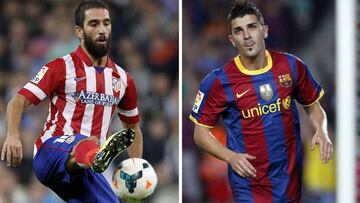Arda Turan y Villa.