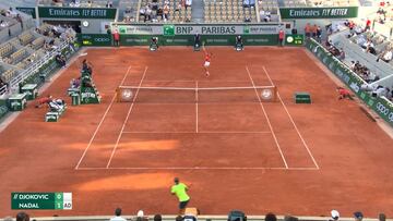 El recital de Rafa en el primer set ya es historia por barbaridades así: frustra hasta verlo