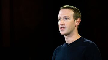 (FILES) In this file photo taken on October 17, 2019 Facebook founder Mark Zuckerberg speaks at Georgetown University in a &#039;Conversation on Free Expression&quot; in Washington, DC. - Facebook CEO Mark Zuckerberg hit back October 5, 2021, at claims th