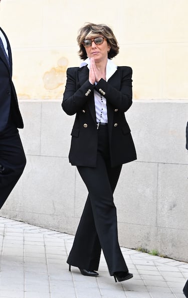 Sonsoles Ónega asiste a la capilla ardiente por Fernando Ónega situada en la Casa de Galicia de Madrid.