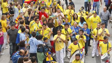 Aficionados del Villarreal.