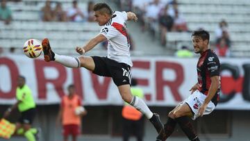 Rafael Santos Borr&eacute; en un partido con River Plate ante Patronato 