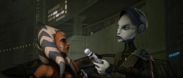 Ahsoka Tano y Asajj Ventress en la temporada final de The Clone Wars.