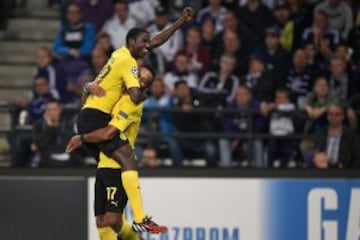 Adrián Ramos ha marcado 6 goles oficiales con la camiseta del Borussia Dortmund.