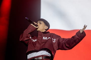 El cantante Milo J durante un concierto en el Movistar Arena, a 19 de enero de 2025, en Madrid (Espa?a).
Ricardo Rubio / Europa Press
19/01/2025