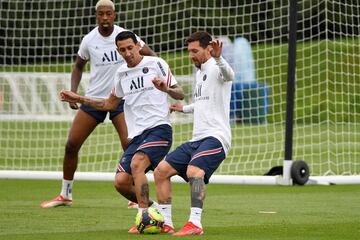 Di María y Lionel Messi. 