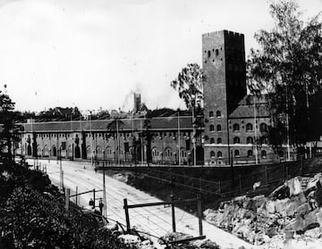 Fotografía del exterior del estadio donde se celebraron los Juegos Olímpicos de 1912. 