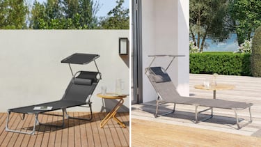 La tumbona plegable que está arrasando en Amazon es reclinable, dispone de parasol y no ocupa espacio al guardarla