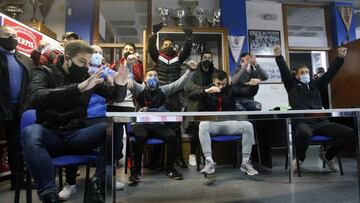 Los jugadores del Alcoyano, tras conocer que se enfrentar&aacute;n al Madrid.