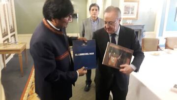 Evo Morales mantiene un encuentro con Florentino Pérez