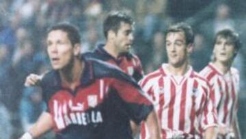 Simeone en San Mamés.