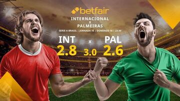 SC Internacional vs. SE Palmeiras: alineaciones, horario, TV, estadísticas y pronósticos