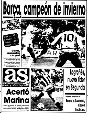Portada de AS con la victoria del Logro?¨¦s.