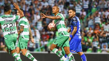 during the game Santos vs Monterrey, corresponding Round 01 the Torneo Apertura 2022 of the Liga BBVA MX at TSM -Corona- Stadium, on July 3, 2022.
<br><br>
durante el partido Santos vs Monterrey,, correspondiente a la Jornada 01 del Torneo Apertura 2022 de la Liga BBVA MX en el Estadio TSM -Corona-, el 3 de julio de 2022.