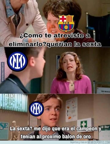 Los mejores memes de la eliminatoria de infarto entre el Inter y el Barcelona