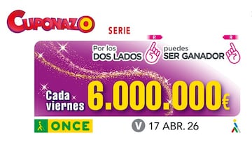 Cuponazo de la ONCE: comprobar los resultados del sorteo hoy, viernes 17 de abril