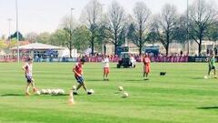 Javi Martínez vuelve a entrenarse 8 meses después