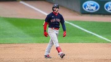 Durante una doble cartelera en Minneapolis, el jardinero mexicoamericano mostr&oacute; sus facetas ofensivas y defesivas para extender la racha de victorias de Boston.