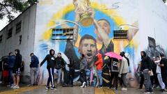 Mural de Messi en Argentina.