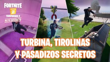 Fortnite Cap&iacute;tulo 2 - Temporada 2 | Desaf&iacute;o de Travesuras de Mia&uacute;sculos: monta en Acumulaciones Airadas, y en una tirolina y utiliza un pasadizo secreto en una misma partida