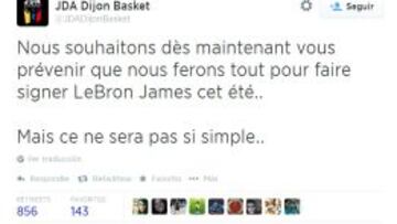 El Dijon francés: "Haremos lo posible por fichar a LeBron..."