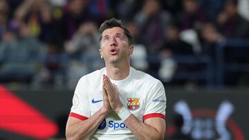 Lewandowski, en el partido ante Osasuna.