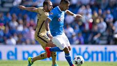 Action photo during the match Cruz Azul vs Santos at Azul Stadium, Liga BBVA Bancomer MX Apertura 2016.-- Foto de accion durante el Partido Cruz Azul vs Pumas UNAM en el Estadio Azul, Partido Correspondiente la Jornada 2 del Torneo Apertura 2016 Liga BBVA Bancomer MX, en la foto: (I)-(D) Alejandro Castro, Jorge benitez,
 
 --22/07/2016/ MEXSPORT/ Javier Ramirez.