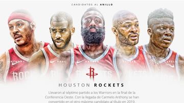 Los Rockets, en gr¨¢fico: todo o nada para acabar con los Warriors